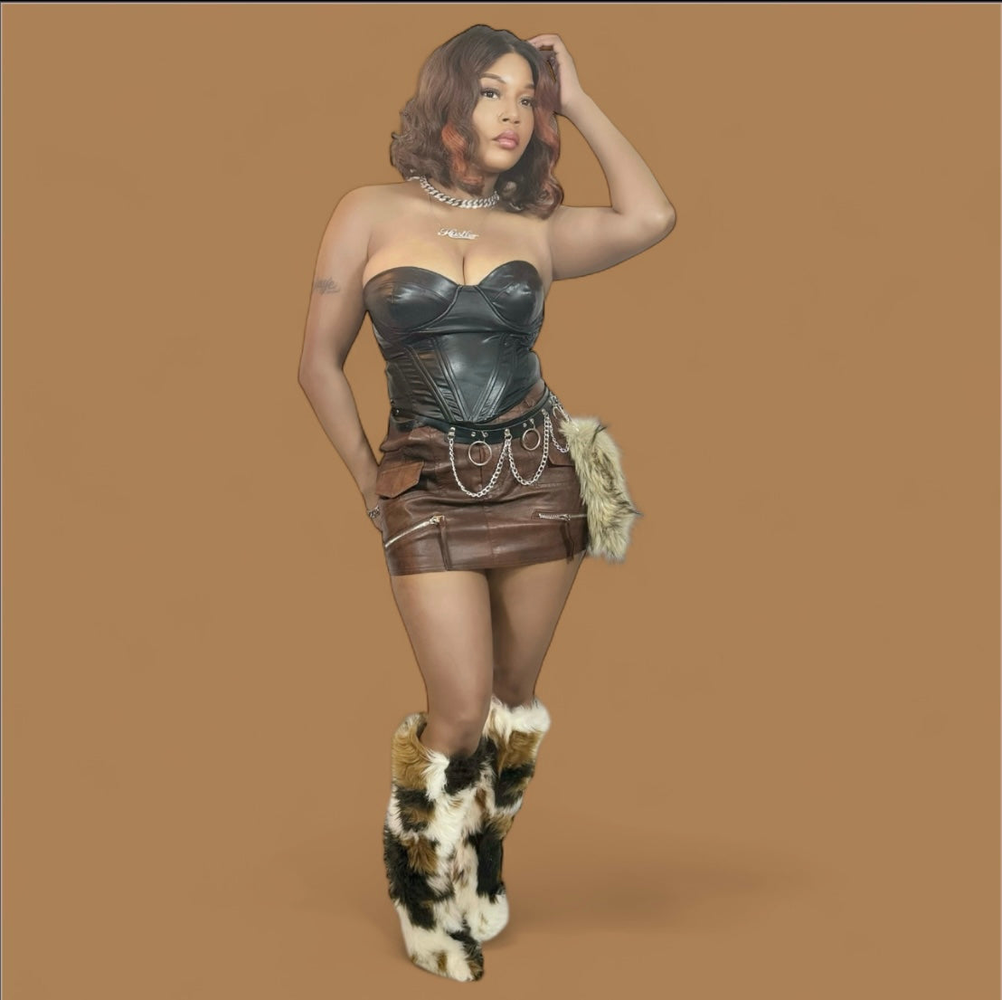 Faux Leather Skirt