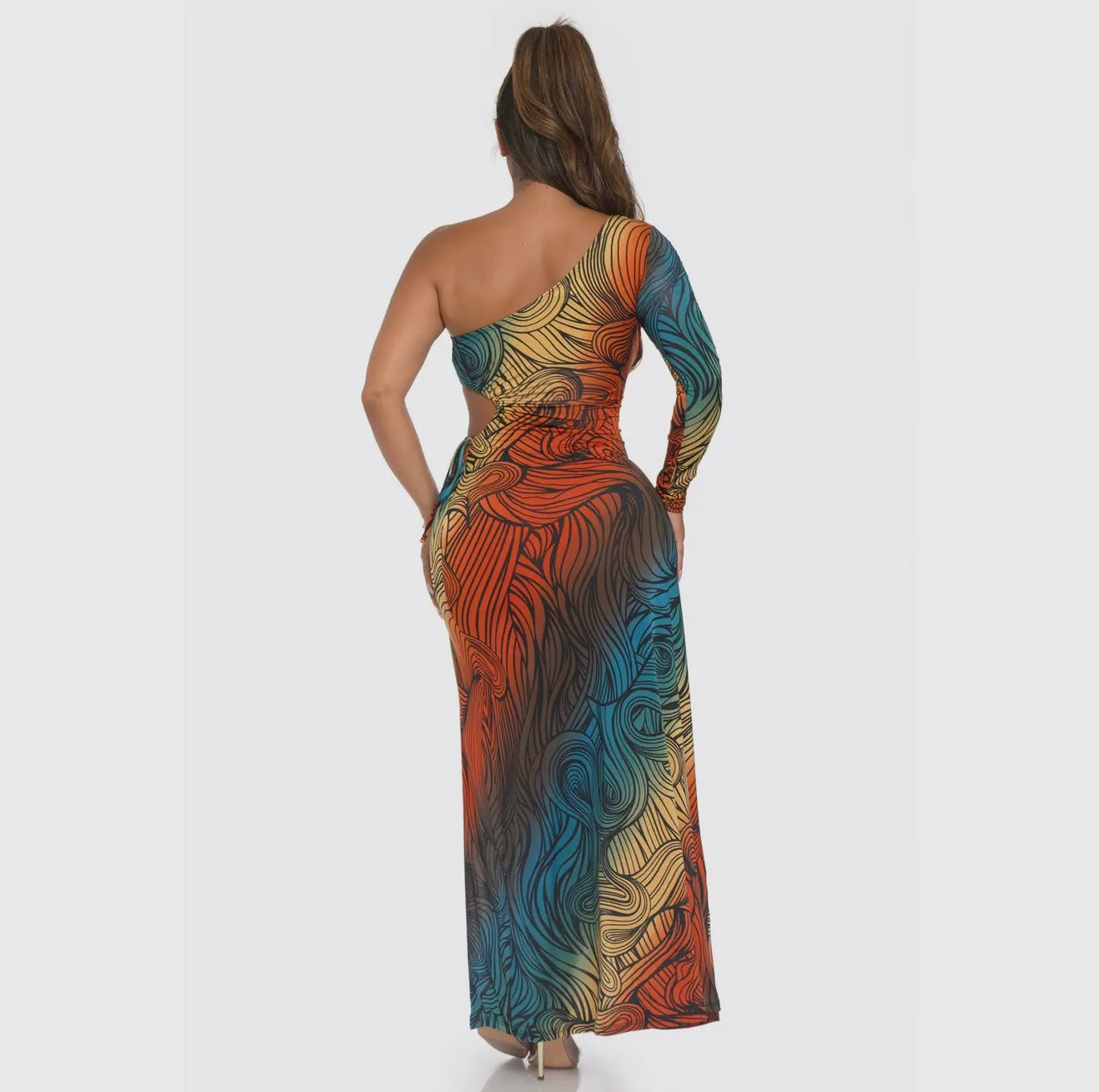 Menna Cutout Slit Dress