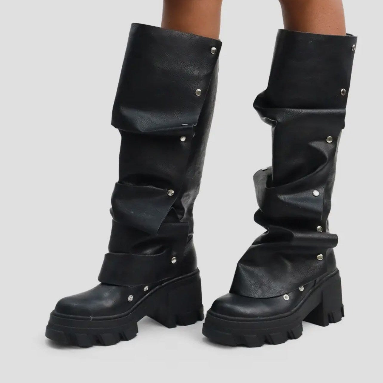 Snapback Biker Combat Boot