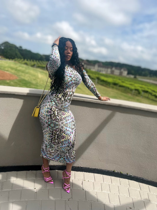Dahlia Print Dress (custom made)