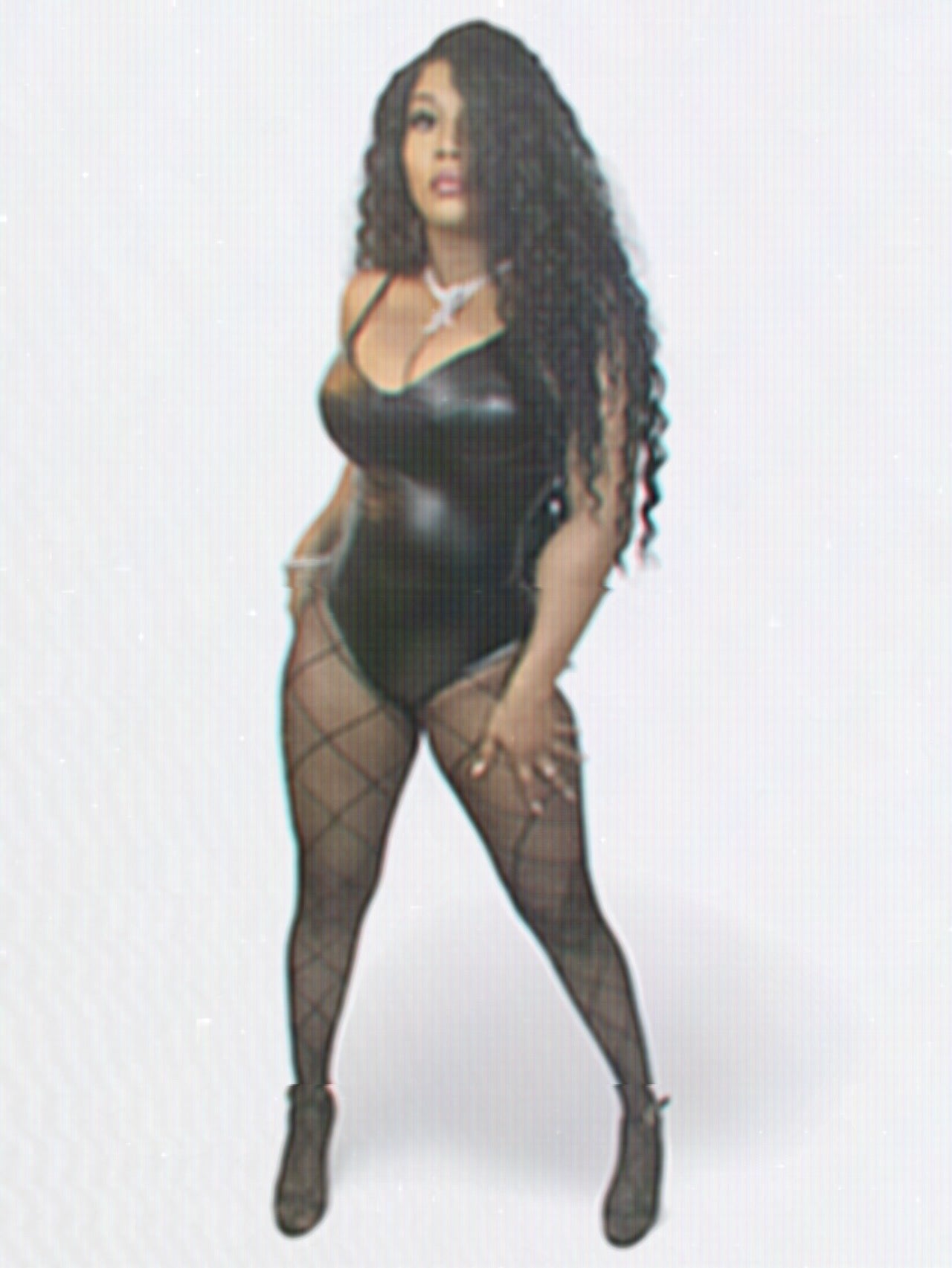 Faux leather bodysuit