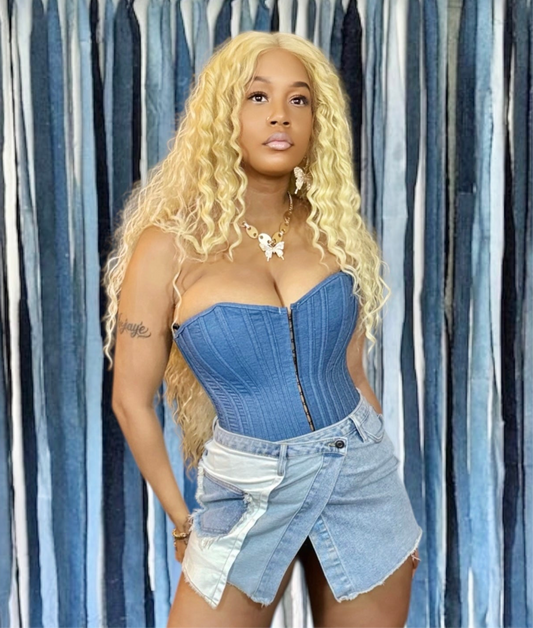Denim Corset