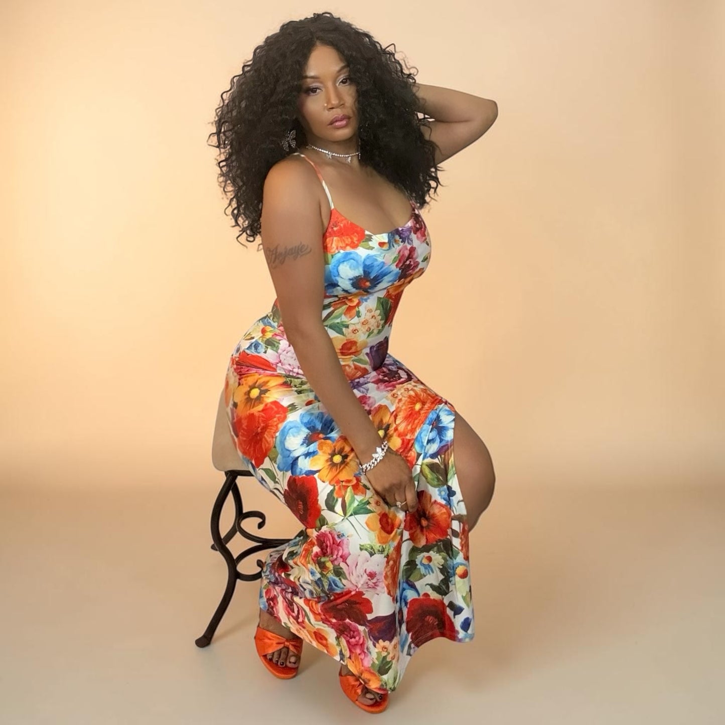 Delora honey petal dress