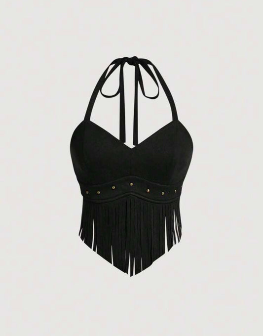 Fringe Halter Top