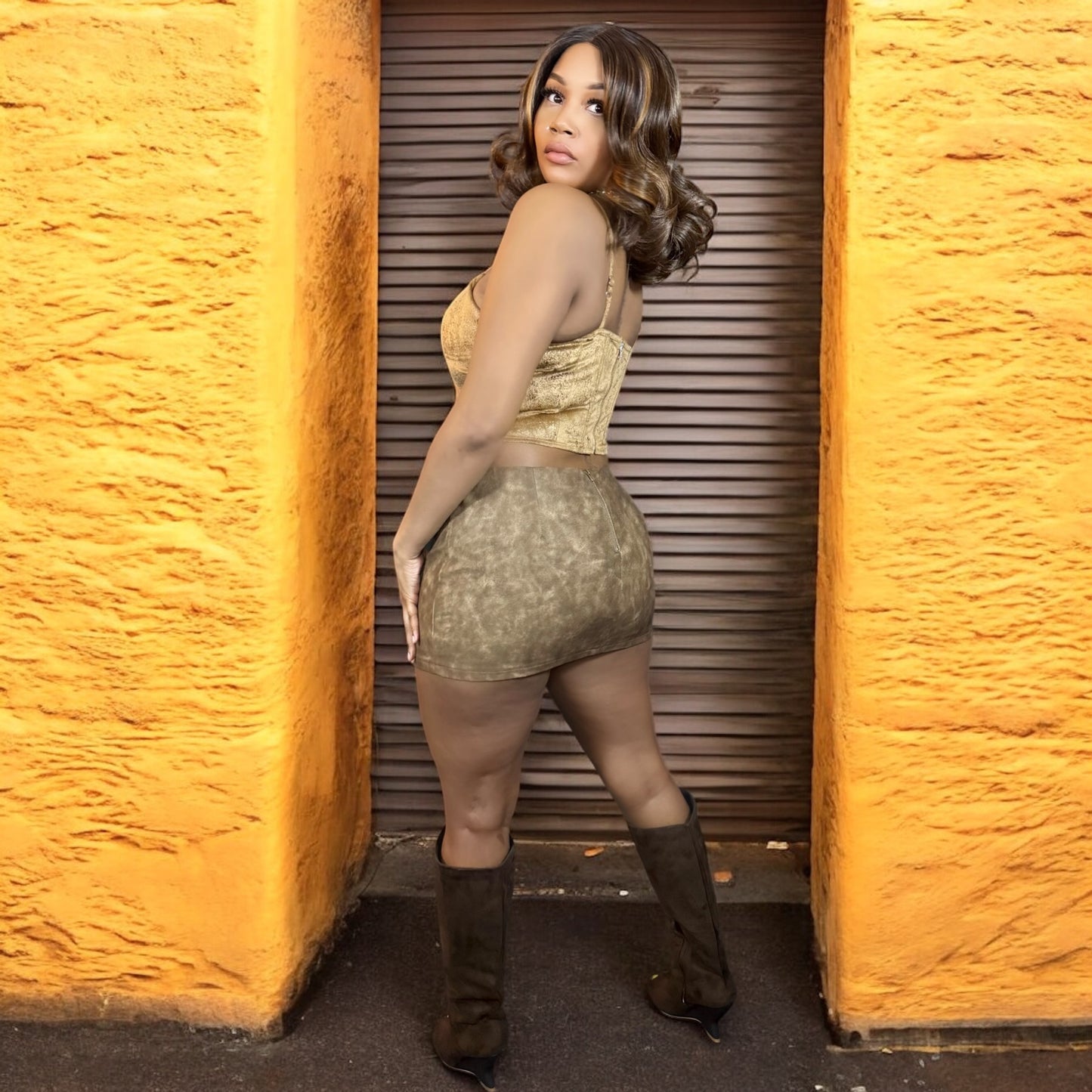 Mini Faux Leather Skirt