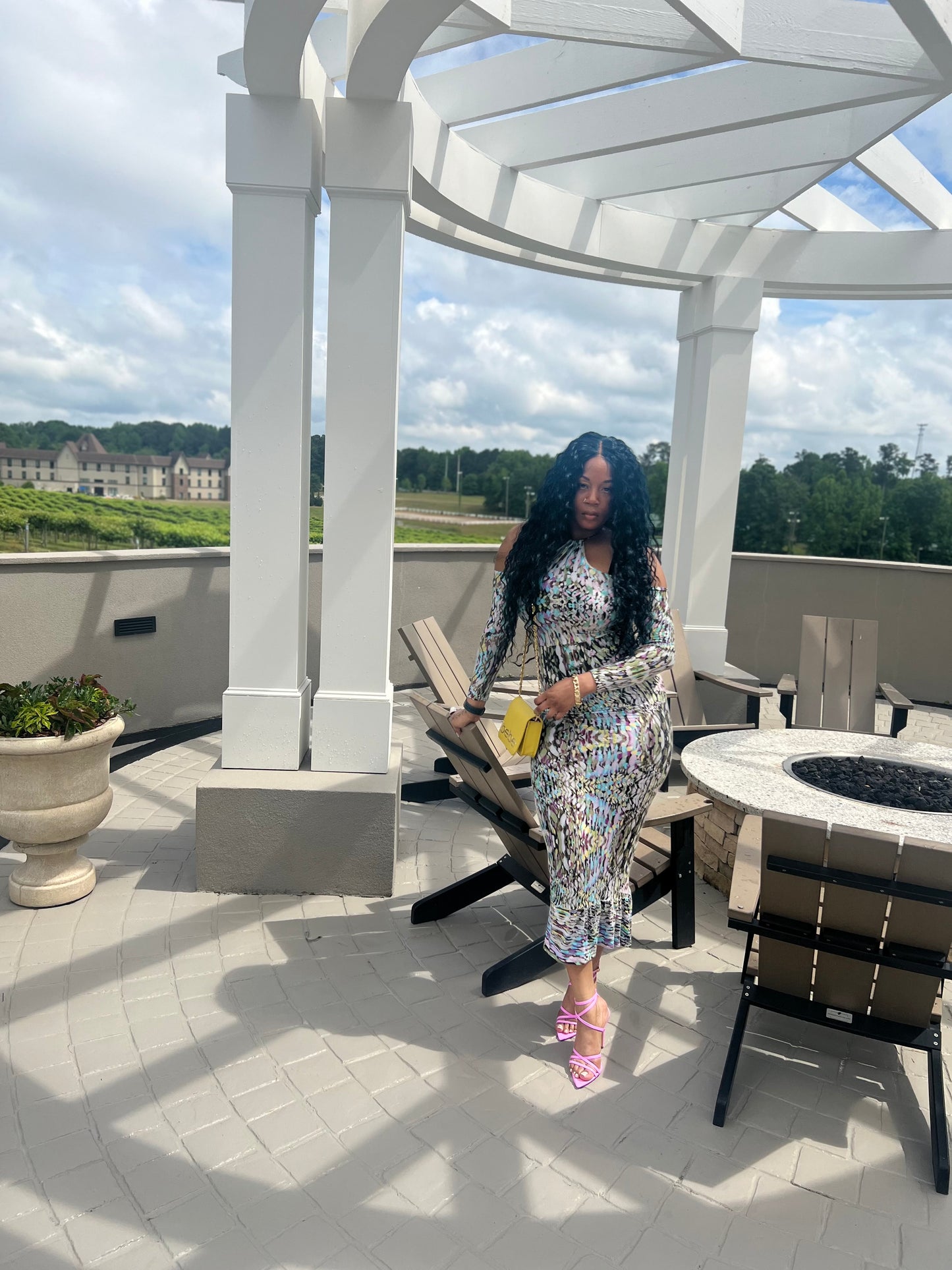 Dahlia Print Dress (custom made)