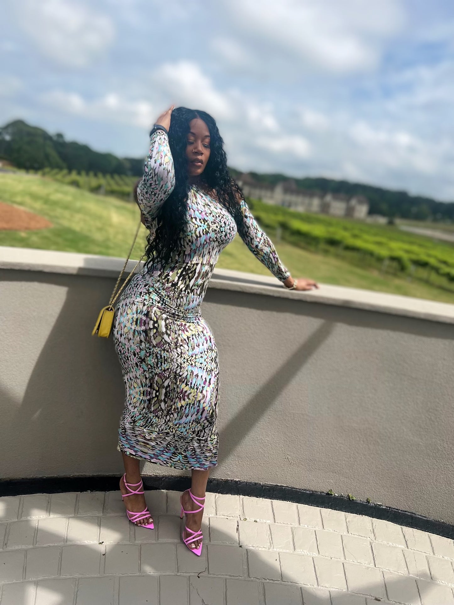 Dahlia Print Dress (custom made)