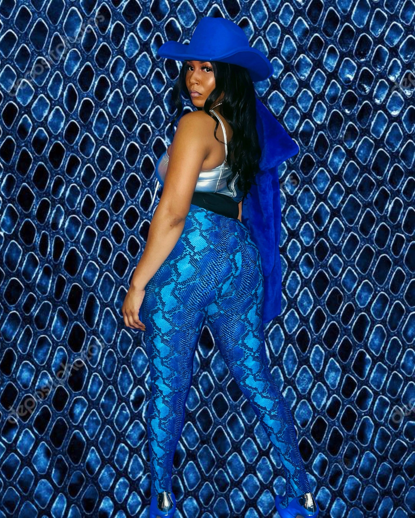 Custom Made Snake Print Leggings